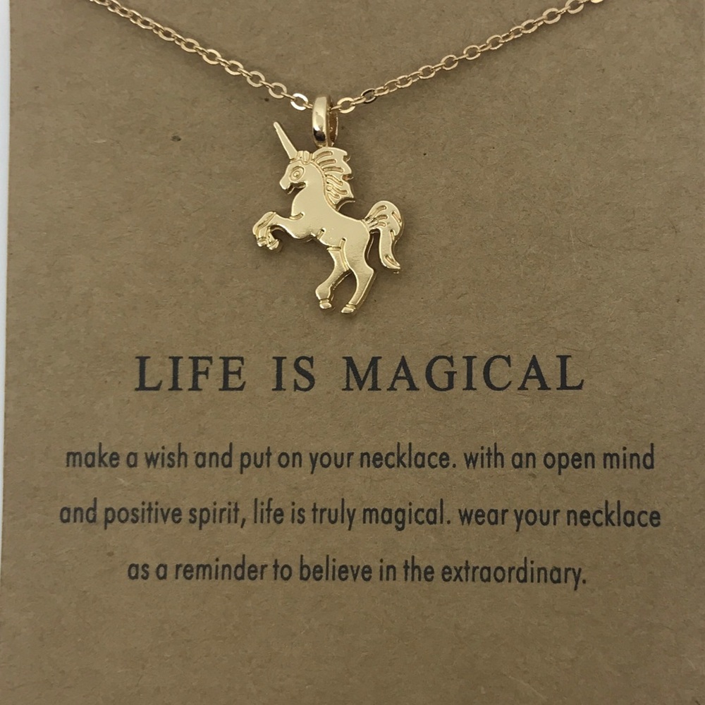 Unicorn Charm Necklace + Chain